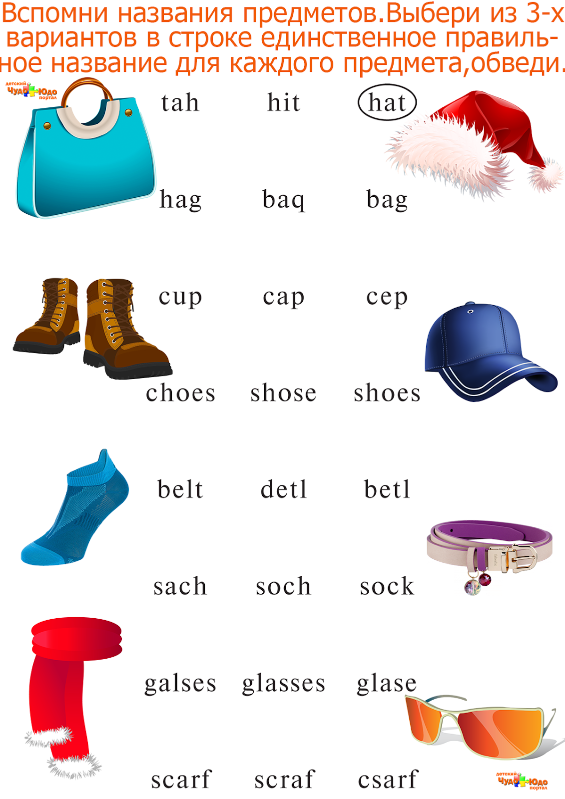 Hat произношение. Английские Сова на тему одежда. Одежда на английском. Тема одежда на английском языке. Одежда на английском для детей.