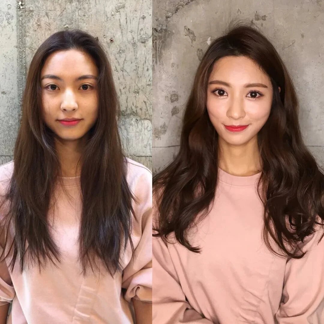Азиатская внешность и стрижка до и после