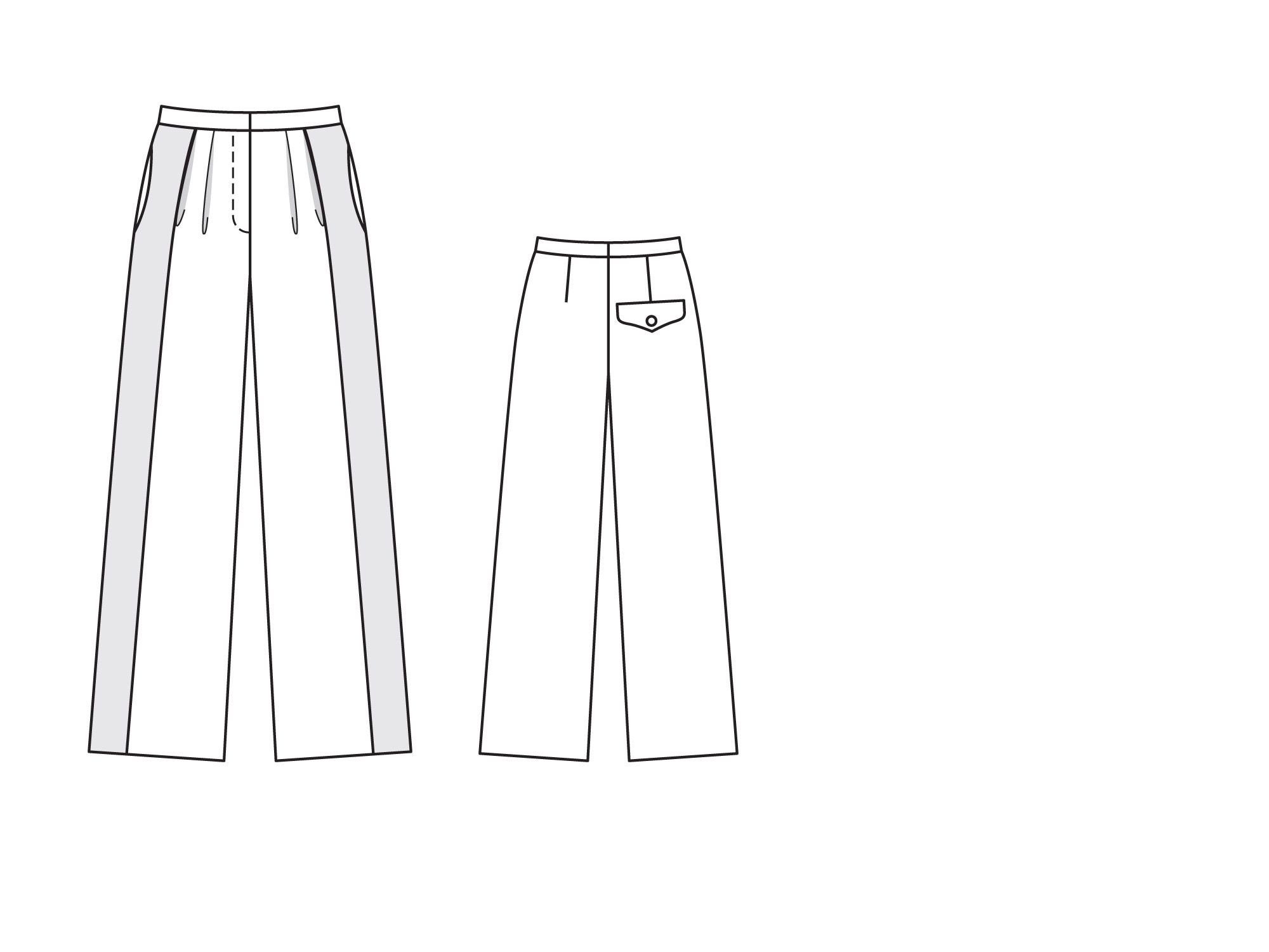 Сшить брюки женские широкие от бедра