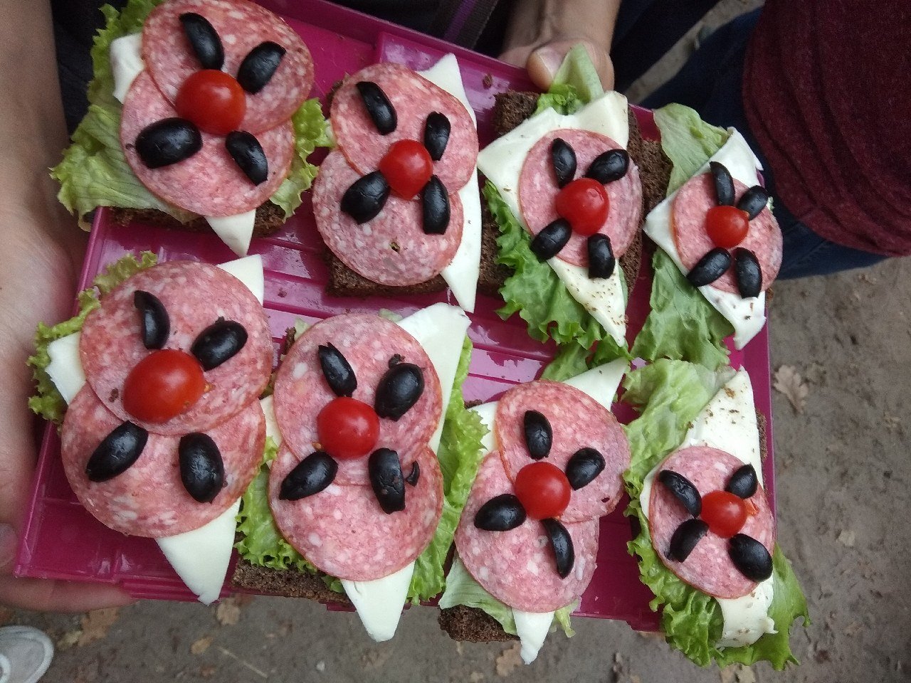 Бутерброды на праздничному столу день рождения
