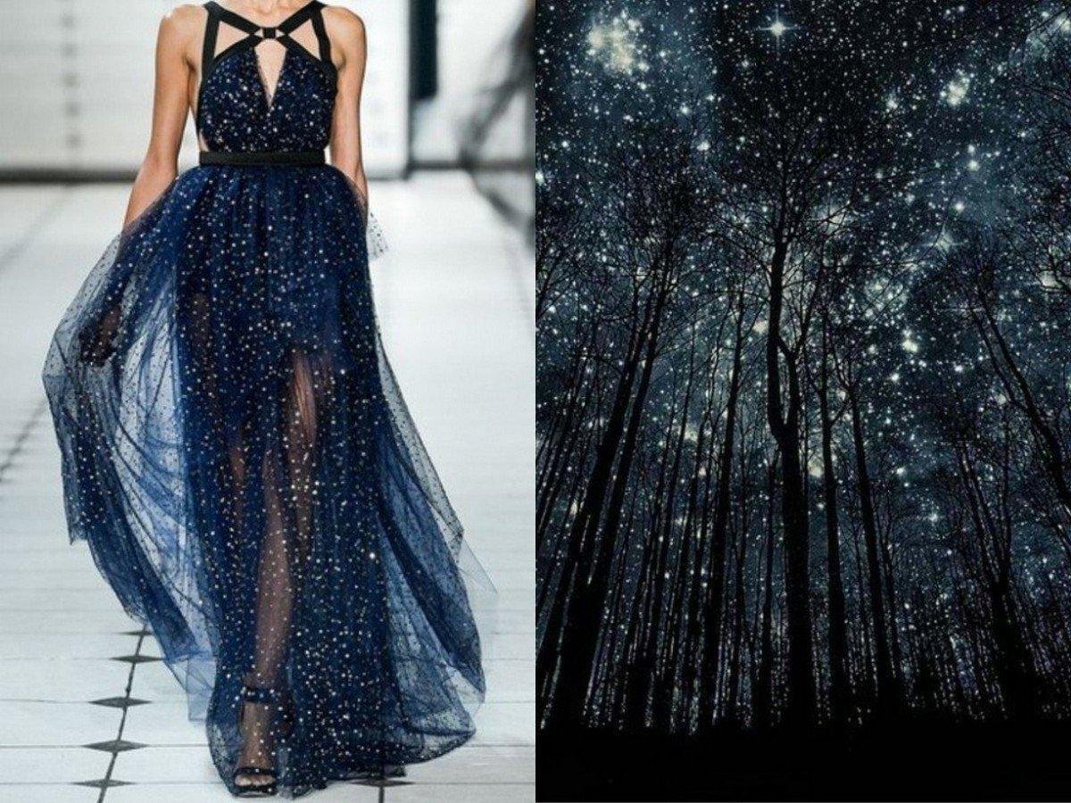 Стиль вдохновение. Платье Звездная ночь. Платье космос. Платье в космическом стиле. Звездное платье.