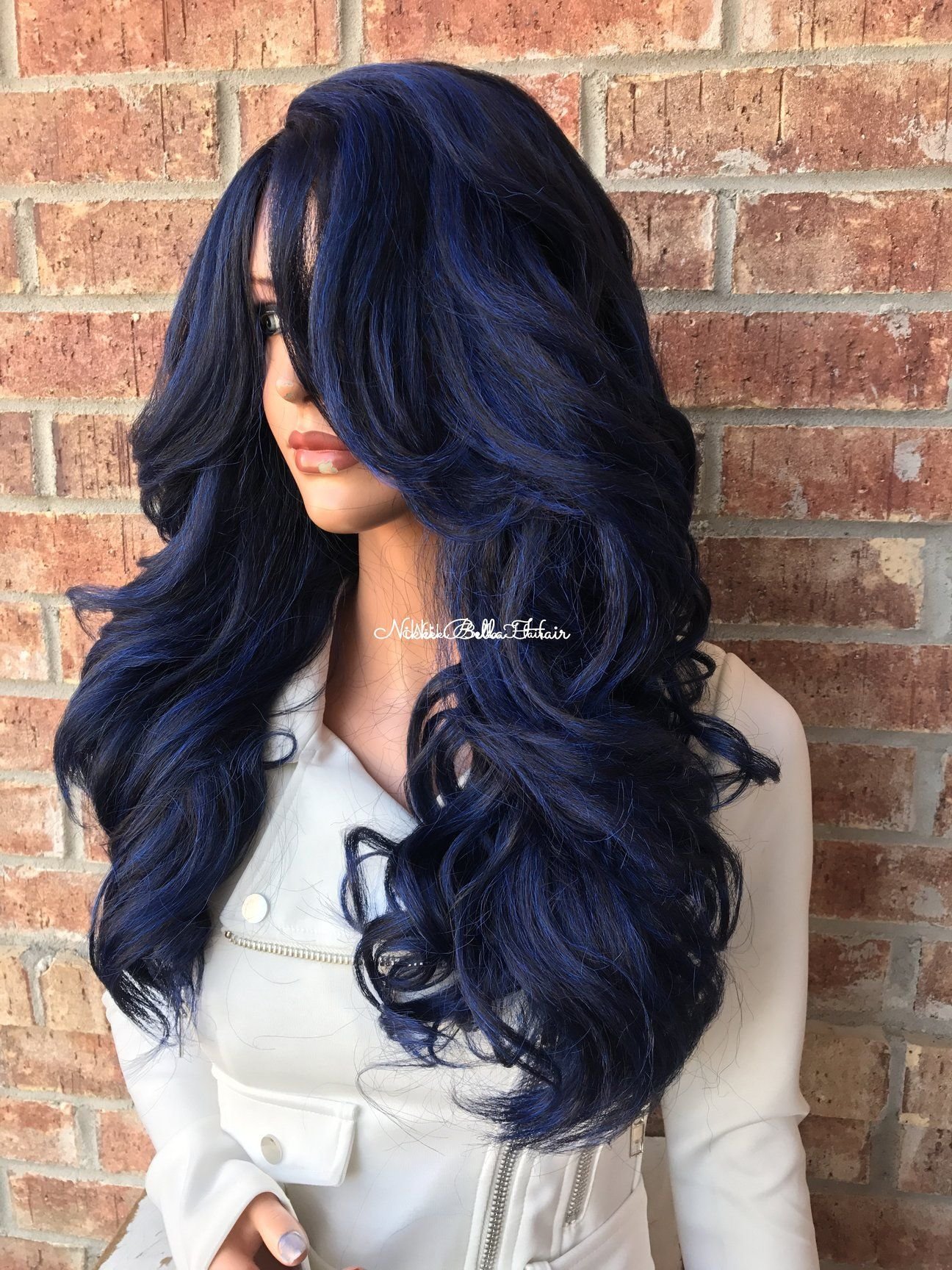 Цвет волос сине черный фото