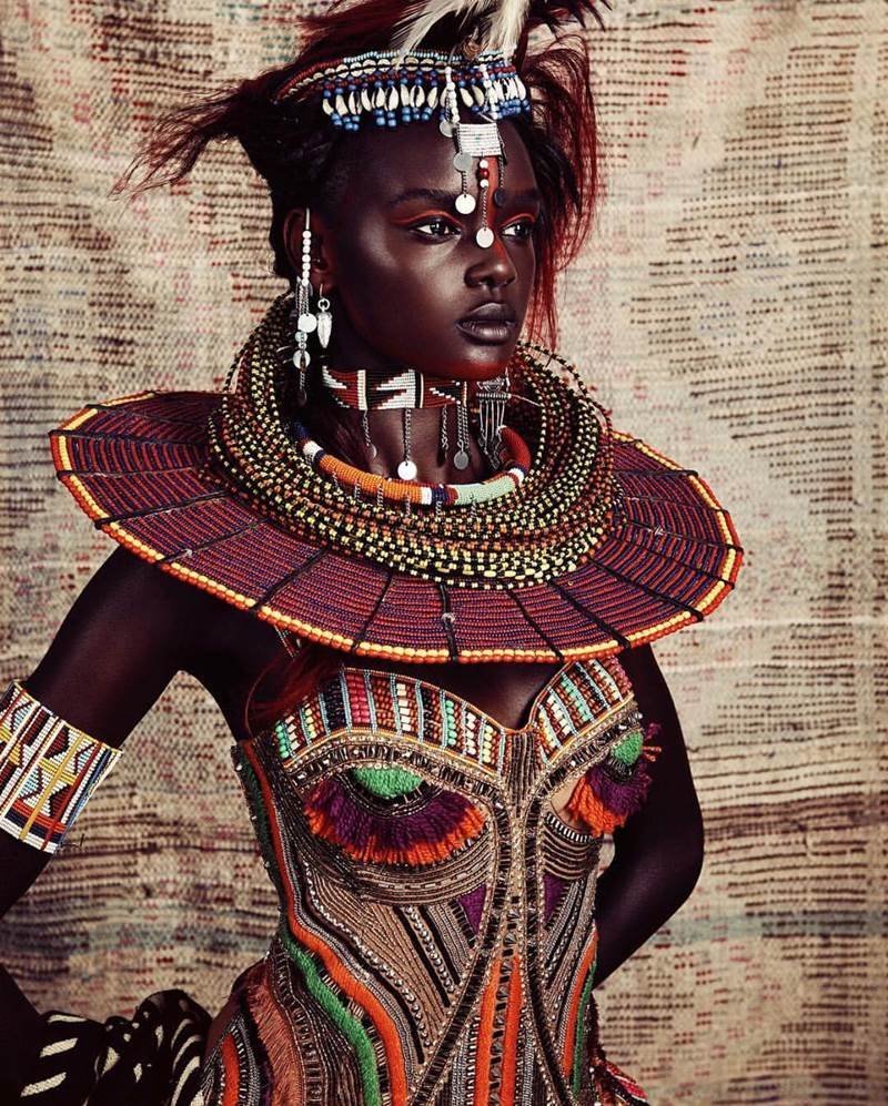 Костюм негритянки. Африканский стиль в одежде.