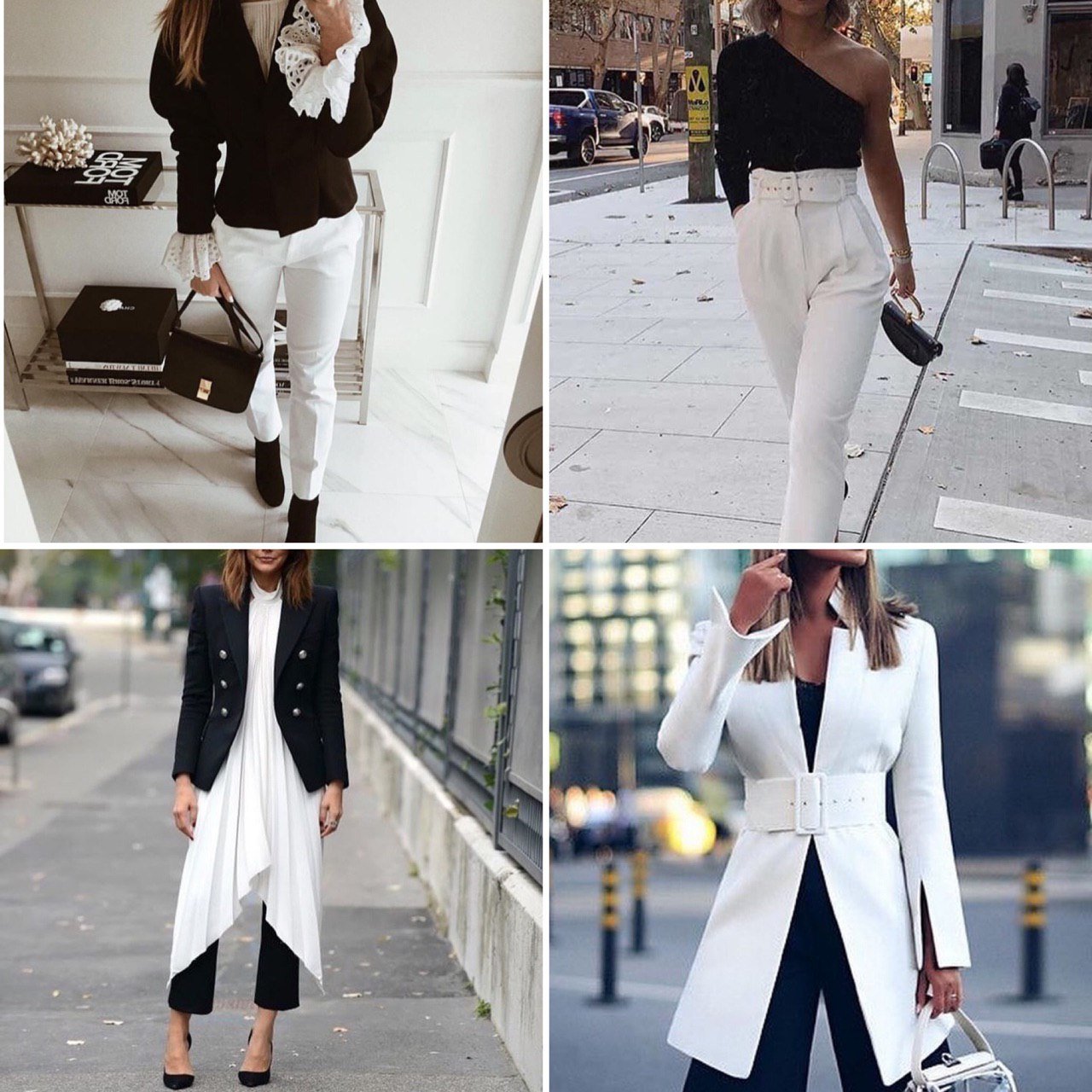 Черно белое сочетание в одежде