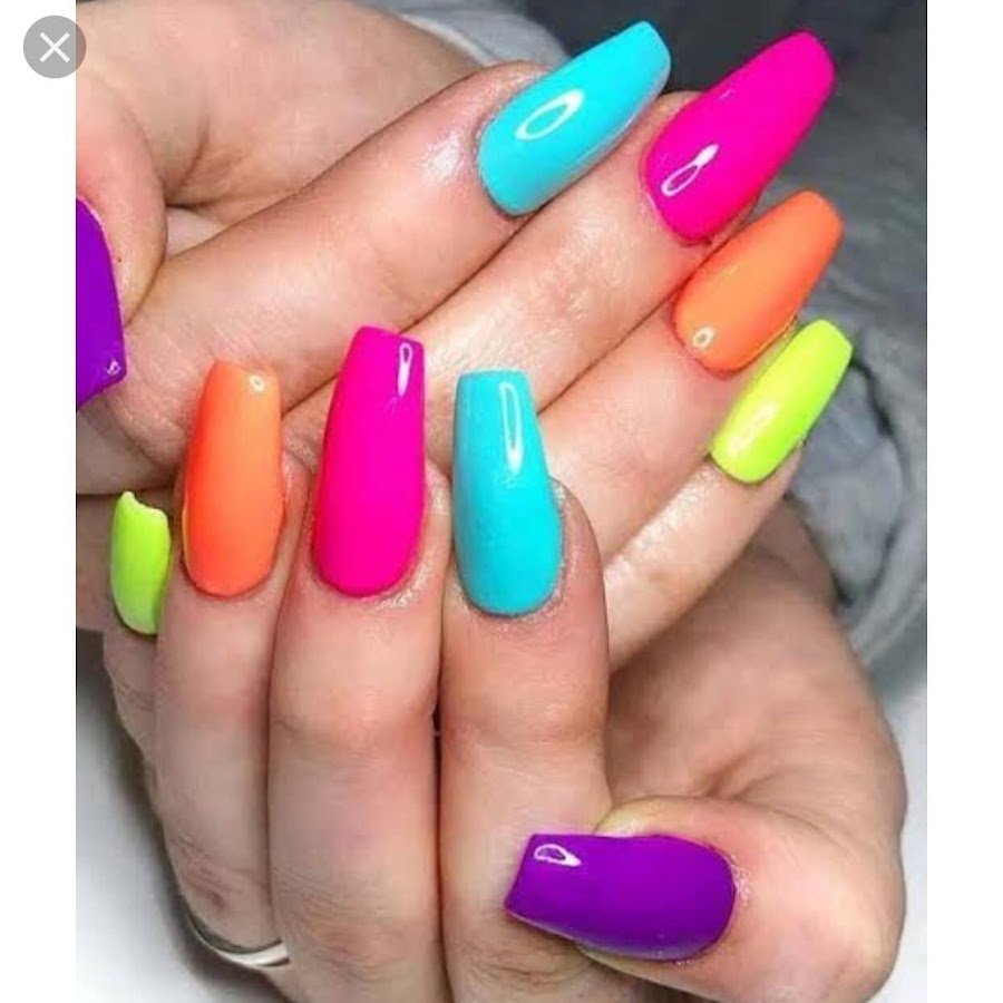 Яркие цвета ногтей фото