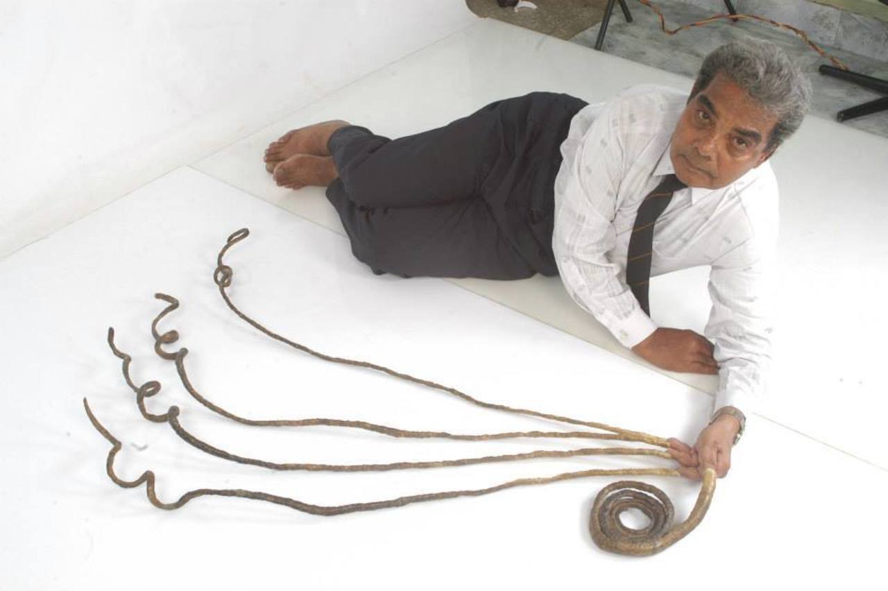 Самое длинное арабское. Самые длинные ногти в мире Шридхар Чиллал. Шридхара Чиллала. Шридхар Чиллал ногти.
