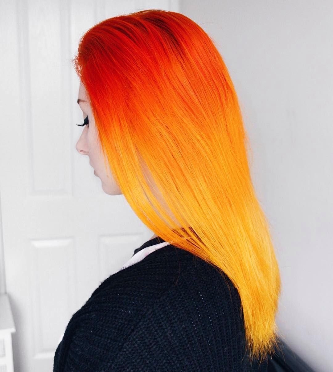 Желто оранжевые волосы