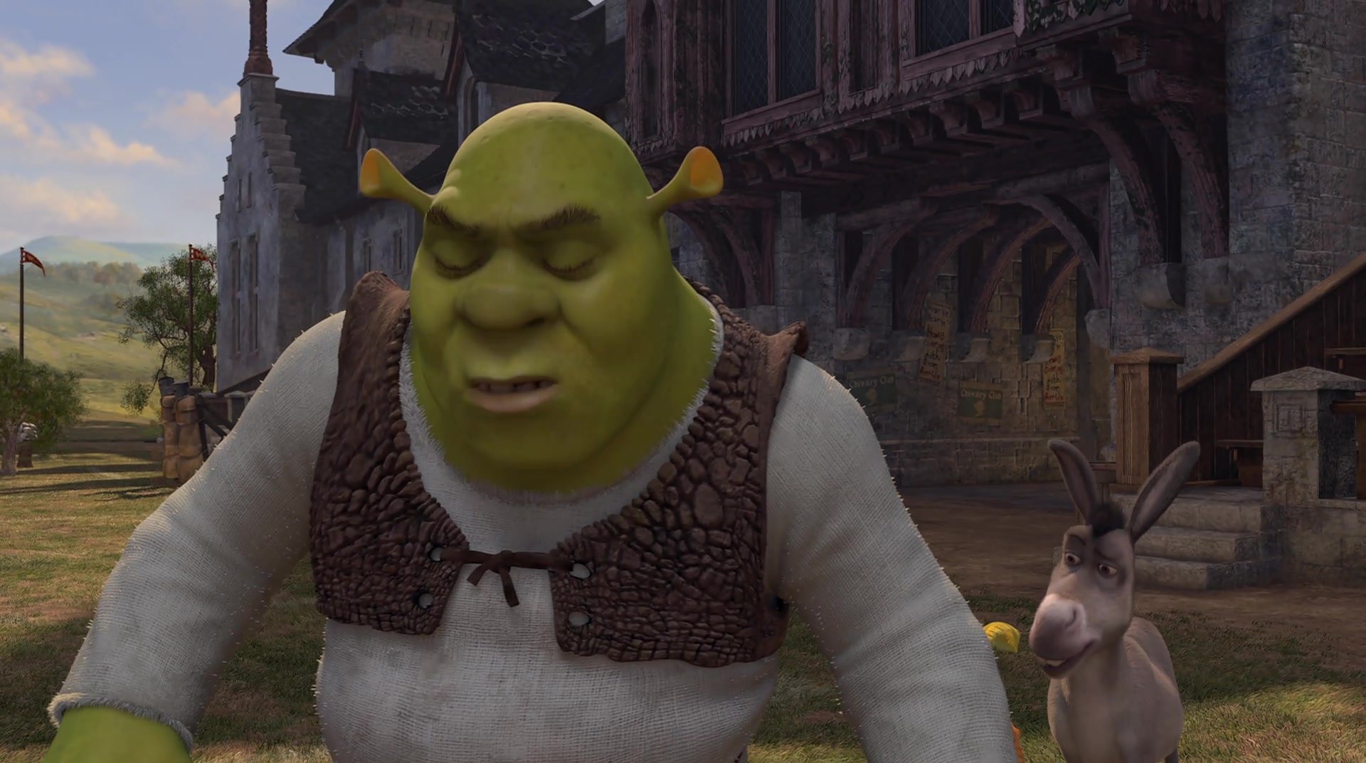 Волк из шрека. Shrek the third (2007). Шрек 3 кошмар Шрека. Шрек Годзилла. Шрек 1 субтитры.